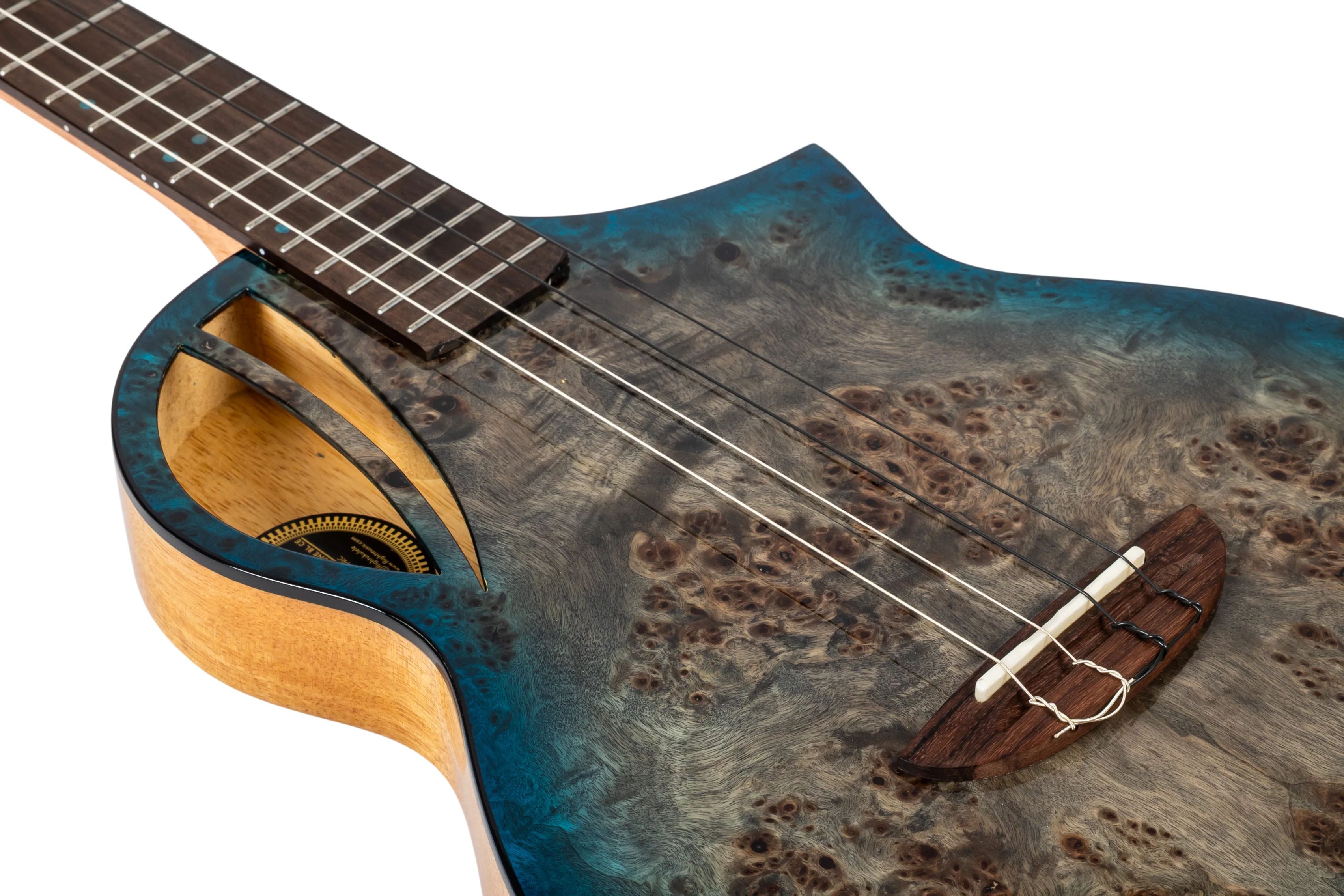 Aviator Galaxy Baritone Ukulele Blue Galaxy Burst CE